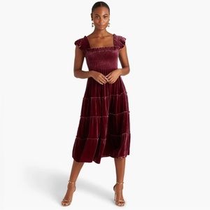 Hill House Ellie Nap Dress, Red Velvet, Size XXL